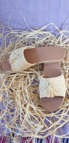 summer raffia sandals